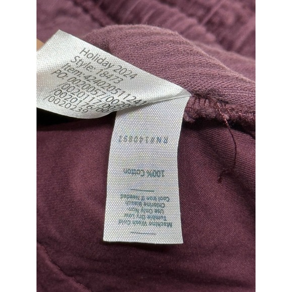 Marine Layer Allison Corduroy Wide Leg Pants Plum Burgundy Wine Small 18473 - Picture 4 of 5